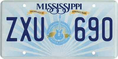 MS license plate ZXU690