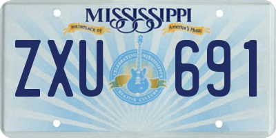 MS license plate ZXU691