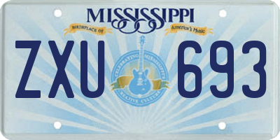 MS license plate ZXU693