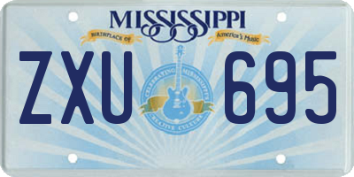 MS license plate ZXU695
