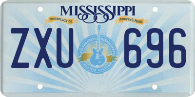 MS license plate ZXU696
