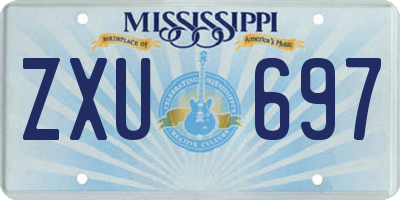 MS license plate ZXU697