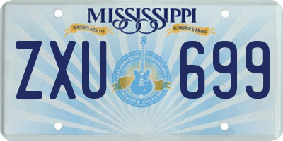 MS license plate ZXU699