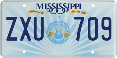 MS license plate ZXU709