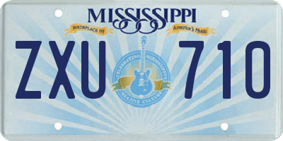 MS license plate ZXU710