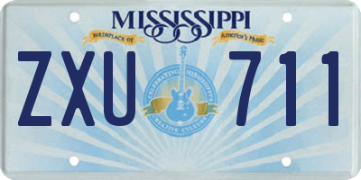 MS license plate ZXU711
