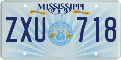 MS license plate ZXU718
