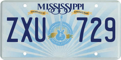 MS license plate ZXU729