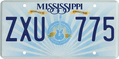 MS license plate ZXU775
