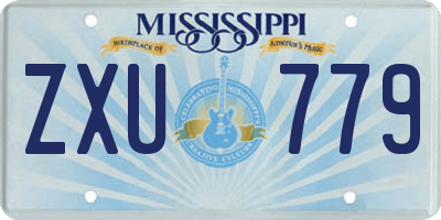 MS license plate ZXU779