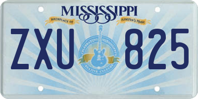 MS license plate ZXU825