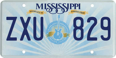 MS license plate ZXU829
