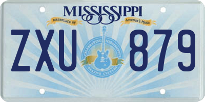 MS license plate ZXU879
