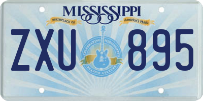 MS license plate ZXU895