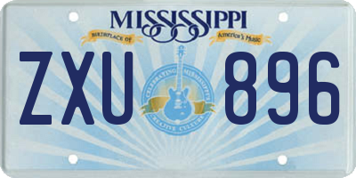 MS license plate ZXU896