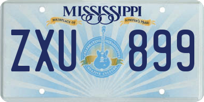 MS license plate ZXU899