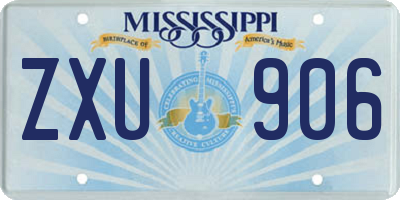 MS license plate ZXU906