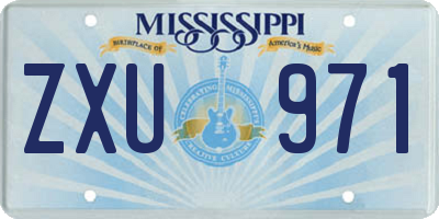 MS license plate ZXU971