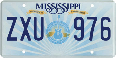 MS license plate ZXU976