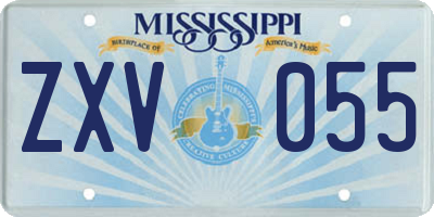 MS license plate ZXV055