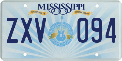 MS license plate ZXV094