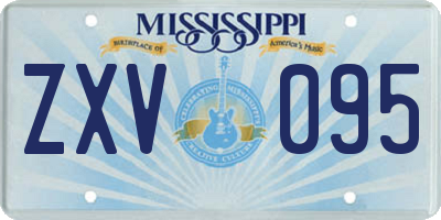 MS license plate ZXV095
