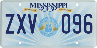 MS license plate ZXV096