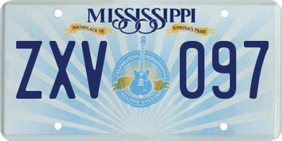 MS license plate ZXV097