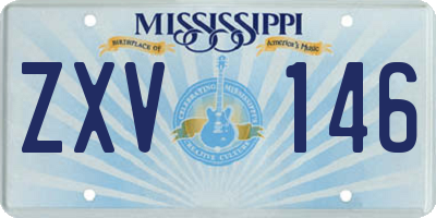 MS license plate ZXV146