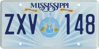 MS license plate ZXV148