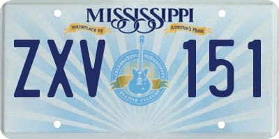 MS license plate ZXV151