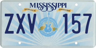 MS license plate ZXV157