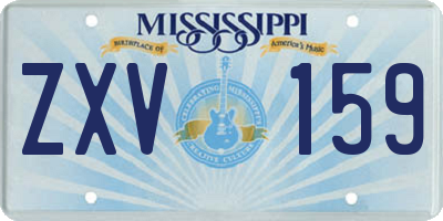 MS license plate ZXV159