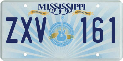 MS license plate ZXV161
