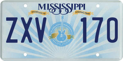 MS license plate ZXV170