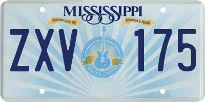 MS license plate ZXV175