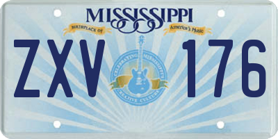 MS license plate ZXV176