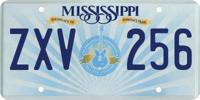 MS license plate ZXV256