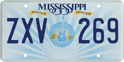 MS license plate ZXV269