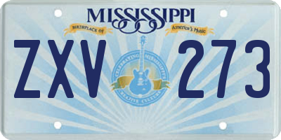 MS license plate ZXV273