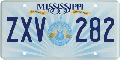 MS license plate ZXV282