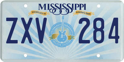 MS license plate ZXV284