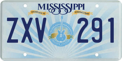 MS license plate ZXV291