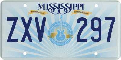 MS license plate ZXV297