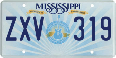 MS license plate ZXV319
