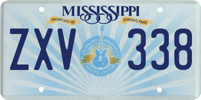 MS license plate ZXV338