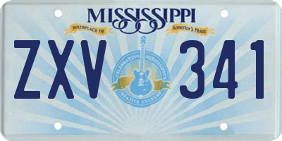 MS license plate ZXV341