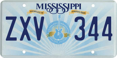 MS license plate ZXV344