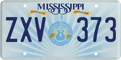 MS license plate ZXV373