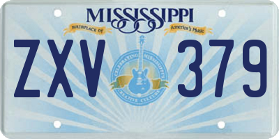 MS license plate ZXV379